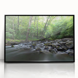 Large abstract wall art depicting Durham, North Carolina in muted earth tones on a framed acrylic.