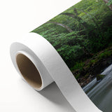 Art deco poster of Durham, North Carolina skyline in pastel colors on rolled canvas, suitable as nursery wall art.