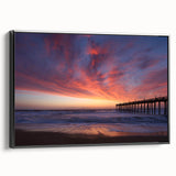 Black and white framed canvas featuring a vintage landscape of the Outer Banks, ideal for bedroom wall decor.