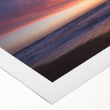 Art deco poster of North Carolina Outer Banks in muted earth tones on rolled canvas, suitable for dining room decor.