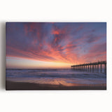 Black and white photo of Outer Banks, North Carolina on stretched canvas, ideal for kitchen art.