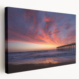 Panoramic Outer Banks, North Carolina scenery on stretched canvas, featuring serene blue and green tones.