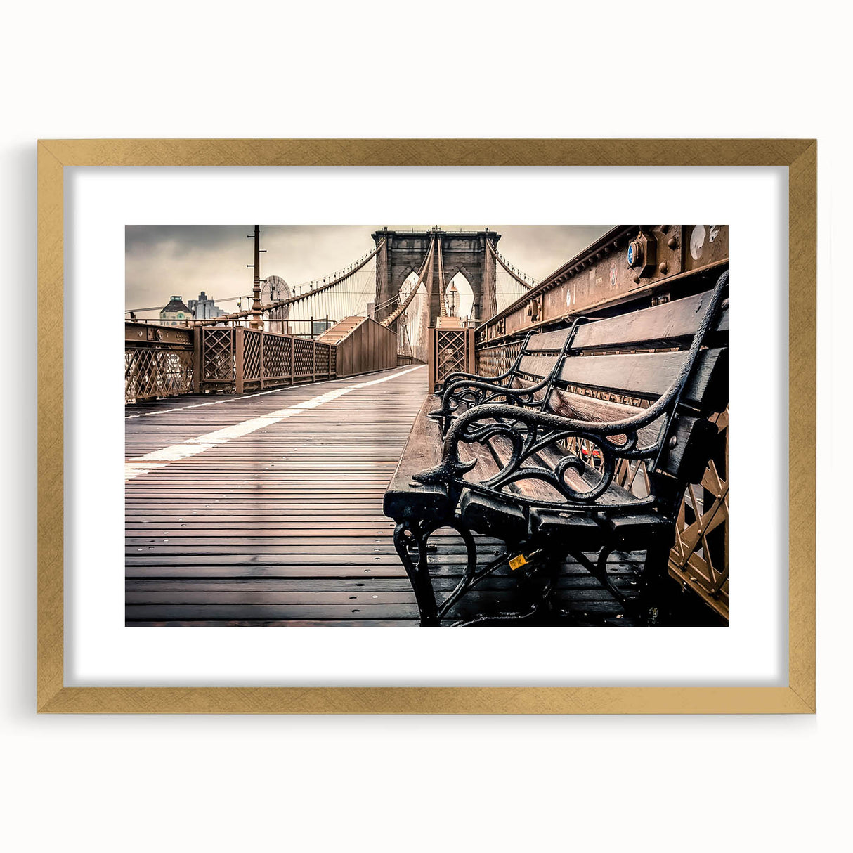 Extra large abstract art print featuring textured swirls in muted earth tones, framed in gold, ideal for living room decor.