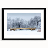 Extra large, textured abstract art print of Central Park in vibrant colors on a black framed canvas.