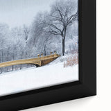 Black wall art featuring a textured depiction of Central Park with colorful accents on a framed canvas.