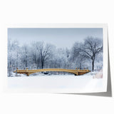 Extra large rolled print of Central Park with vibrant green tones, ideal for art wall dining room.