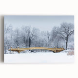 Black and white photo of Central Park on a large stretched canvas, suitable for kitchen wall art.