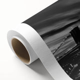 Art deco poster of Manhattan skyline in muted gray, ideal for nursery wall art or dining room.