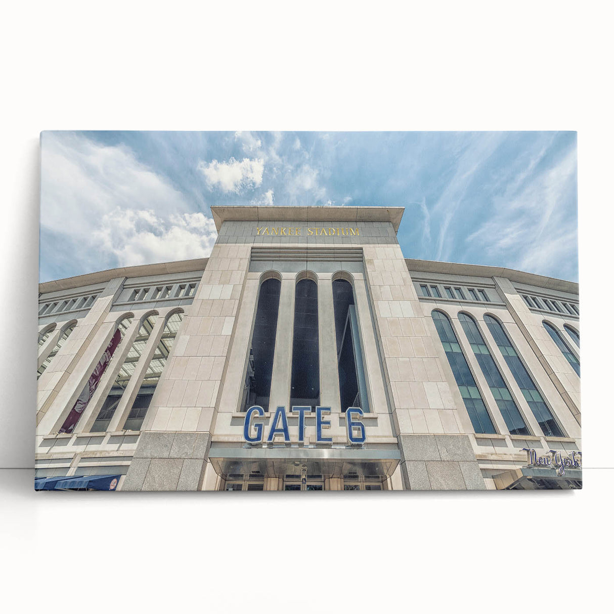 Black and white stretched canvas of NYC skyline, ideal for kitchen wall art or bedroom ambiance.