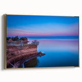 Framed canvas of a vintage-style Oklahoma landscape in muted earth tones, ideal for bedroom wall decor.