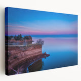 Large canvas print depicting a vibrant Oklahoma landscape with warm sunset tones, ideal for kitchen wall art.