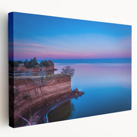 Large canvas print depicting a vibrant Oklahoma landscape with warm sunset tones, ideal for kitchen wall art.