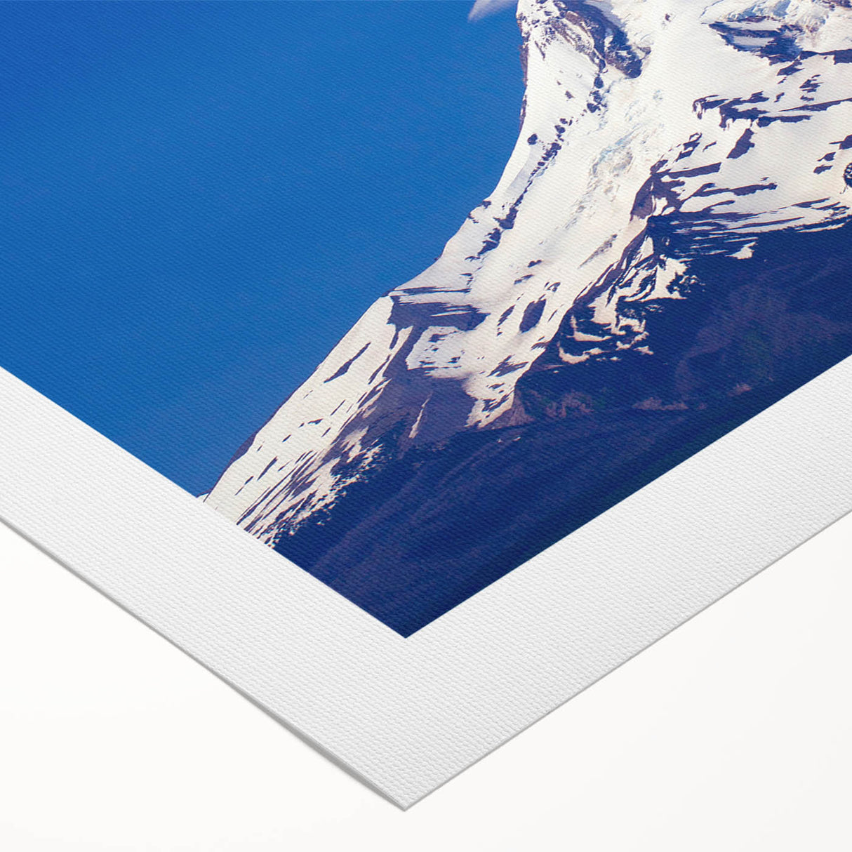 Art deco poster of Mount Hood in muted earth tones on rolled canvas, suitable for dining room wall art.