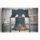 Black and white photo of Philadelphia skyline on large stretched canvas, suitable for kitchen wall art.