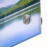 Large abstract acrylic print of Pennsylvania scenery in muted earth tones, ideal for dining room art.