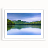 Abstract art print of Pennsylvania scenery in muted earth tones on a framed canvas, ideal for dining room decor.