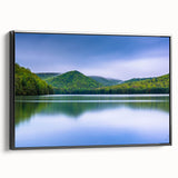 Black and white landscape art painting of Pennsylvania on framed canvas, ideal for bedroom wall decor.