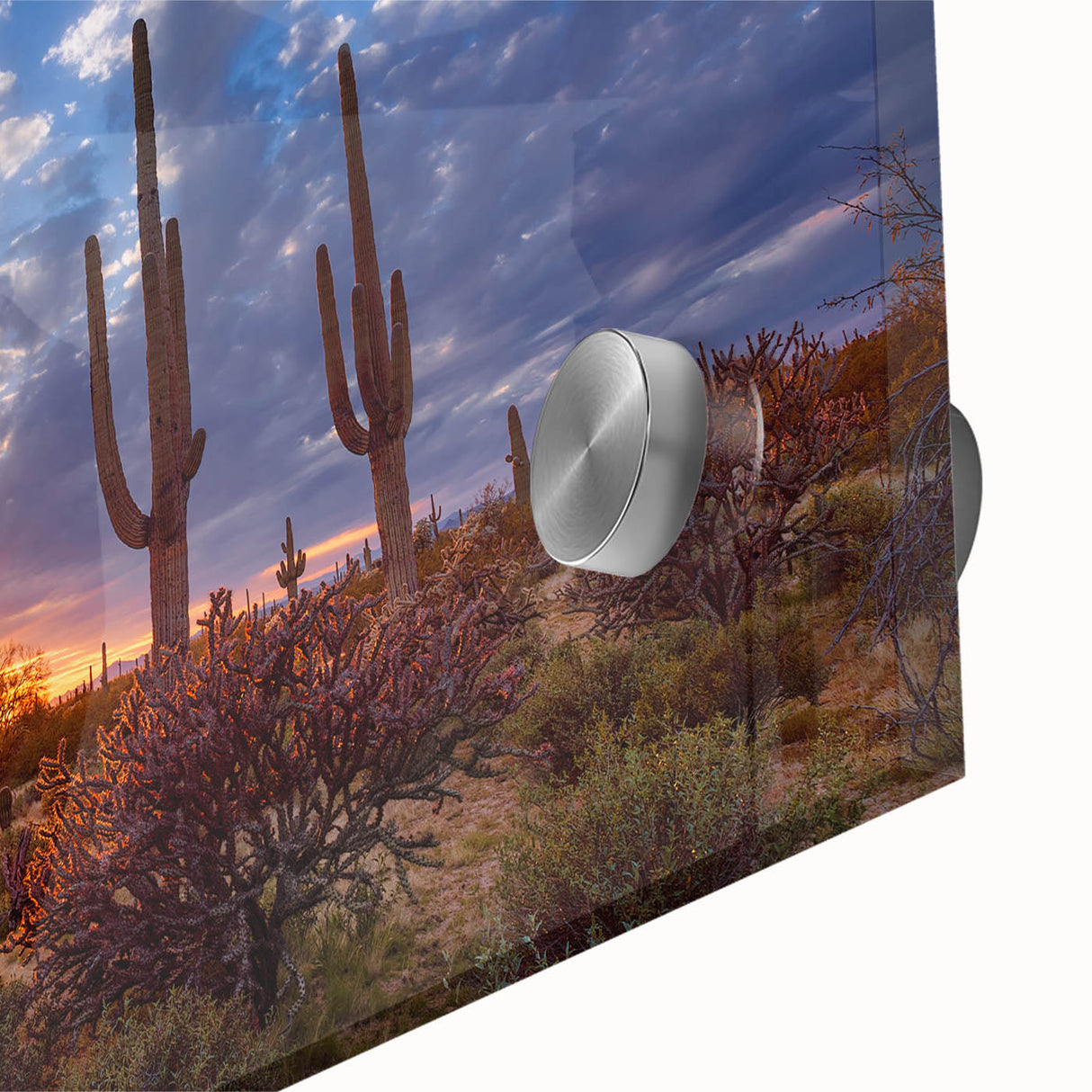 Large abstract wall art featuring the Phoenix Valley in muted earth tones on acrylic glass, ideal for dining room decor.