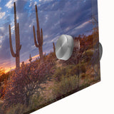 Large abstract wall art featuring the Phoenix Valley in muted earth tones on acrylic glass, ideal for dining room decor.