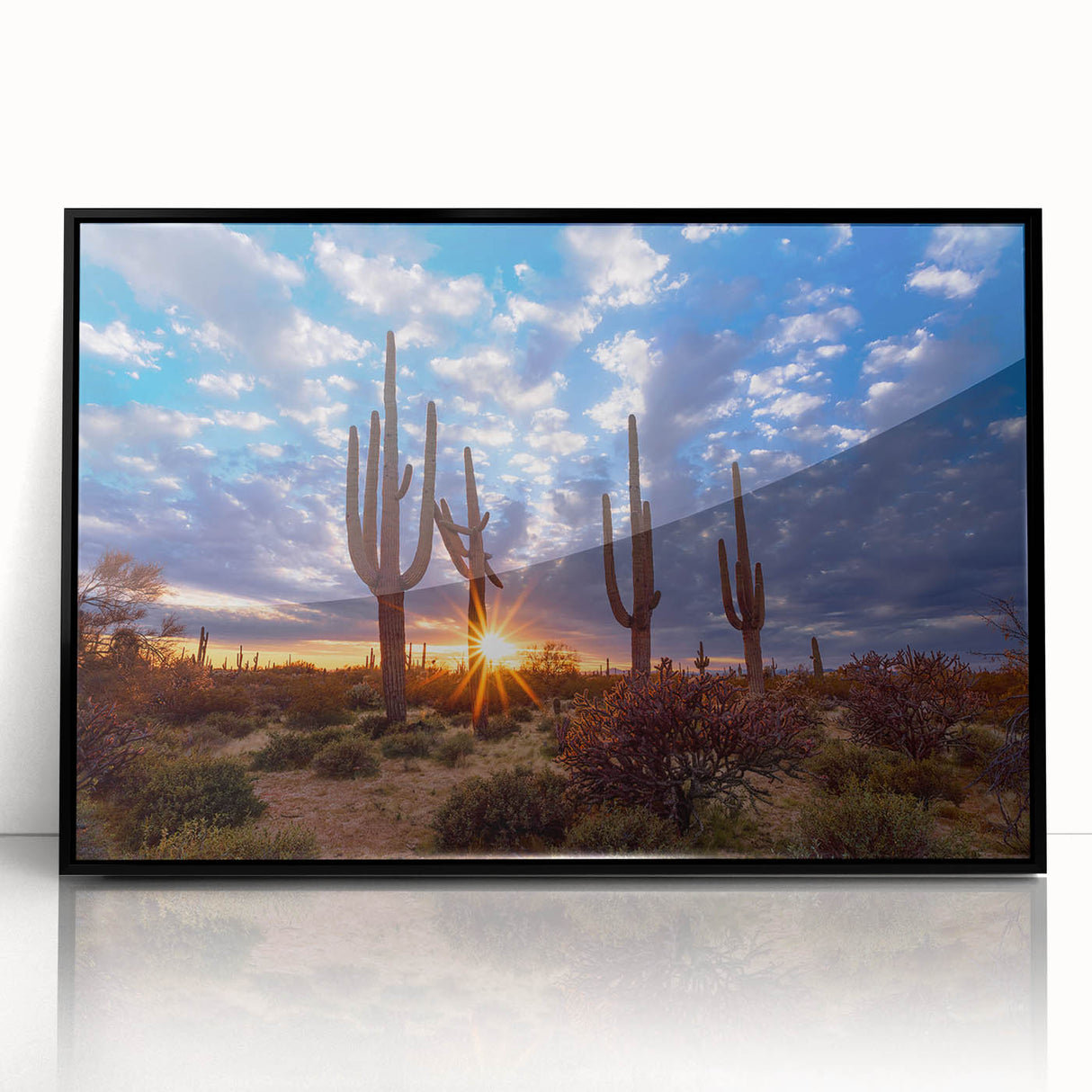 Large abstract wall art of Phoenix valley in muted earth tones on a framed acrylic, ideal for modern living room decor.