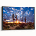 Black and white framed canvas of Phoenix Valley landscape, ideal for bedroom wall art.