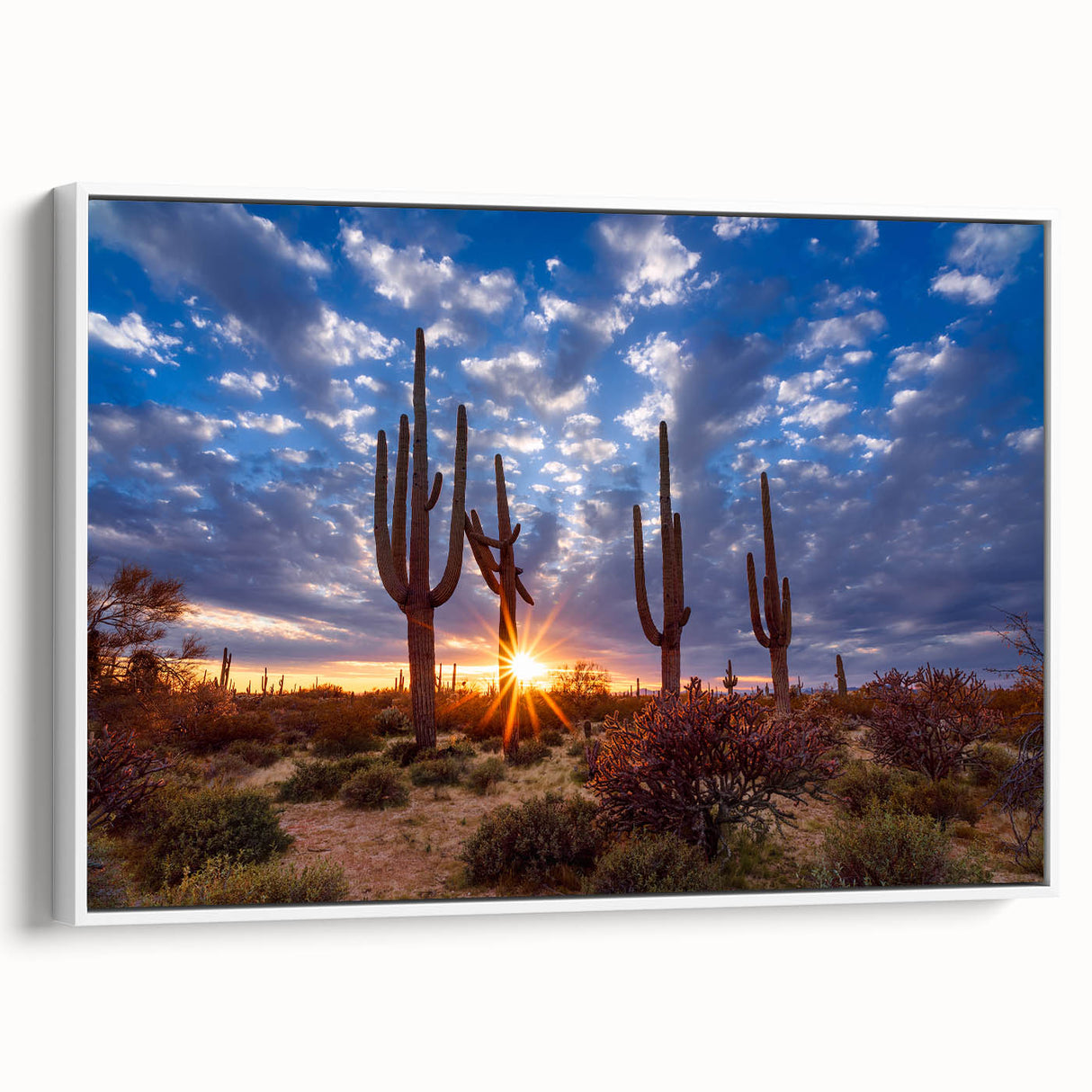Vintage poster art of Phoenix Valley in colorful hues, framed canvas, ideal for living room decor.