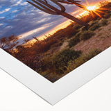 Art deco poster of Phoenix Valley in muted earth tones on rolled canvas, suitable for dining room decor.