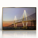 Acrylic print of Charleston, South Carolina scenery in gold tones, ideal for modern art wall decor or nursery.