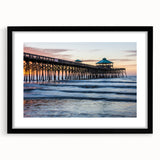 Extra large abstract art print depicting colorful, textured scenery of South Carolina on a black framed canvas.