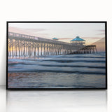 Large abstract wall art depicting a South Carolina landscape in muted earth tones on a framed acrylic.