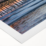 Art deco poster of South Carolina scenery in muted green and blue tones on rolled canvas, suitable for dining room wall art.