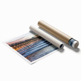 Extra large rolled print of South Carolina scenery with floral elements in soft pastel shades.