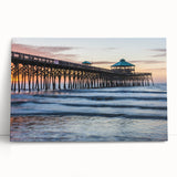 Black and white photo of South Carolina scenery on large stretched canvas, ideal for kitchen wall art.