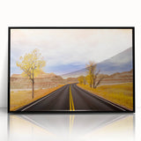 Large abstract wall art of South Dakota Badlands in muted earth tones on a framed acrylic.