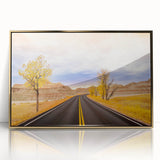 Framed acrylic print of South Dakota Badlands in muted earth tones, ideal for modern art wall decor.