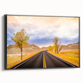 Black and white landscape art painting of South Dakota Badlands on framed canvas, suitable for bedroom wall decor.