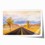 Rolled print of South Dakota Badlands scenery, in earthy tones, suitable for art wall dining room.