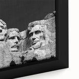 Close-up of a textured black wall art depicting Mt.