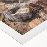 Art deco poster featuring a stylized South Dakota landscape in muted earth tones on rolled canvas.