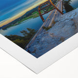 Art deco poster of Austin, Texas skyline in muted earth tones on rolled canvas, suitable for dining room wall art.