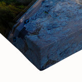 Black and white landscape art painting of Austin, Texas on stretched canvas, suitable for bedroom wall decor.