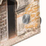 Large abstract depiction of San Antonio on acrylic glass in mid-century modernist style, ideal for dining room art.