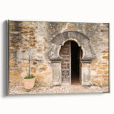 Landscape art painting of San Antonio skyline in vibrant colors on a framed canvas, ideal for living room decor.