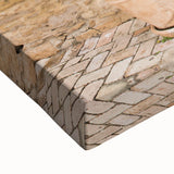 Black and white landscape art painting of San Antonio on stretched canvas, ideal for bedroom wall decor.