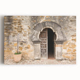 Black and white photo of the San Antonio skyline on large stretched canvas, ideal for kitchen wall art.