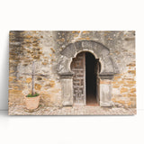 Black and white stretched canvas of San Antonio skyline, ideal for kitchen wall art or bedroom ambiance.