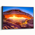 Black and white wall art featuring Arches National Park on a framed canvas, ideal for bedroom decor.