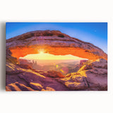 Black and white photograph of Arches National Park on stretched canvas, suitable as large kitchen wall art.