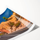 Extra large wall art featuring line art flowers in muted earth tones on a rolled canvas, ideal for large living room decor.