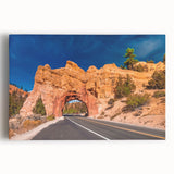 Black and white image of Bryce Canyon on stretched canvas, ideal for kitchen wall art.